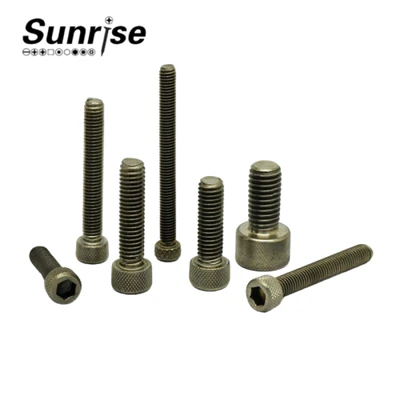 Kepala Cawan Motosikal Basikal Warna Hitam Anodized Skru Titanium Knurled